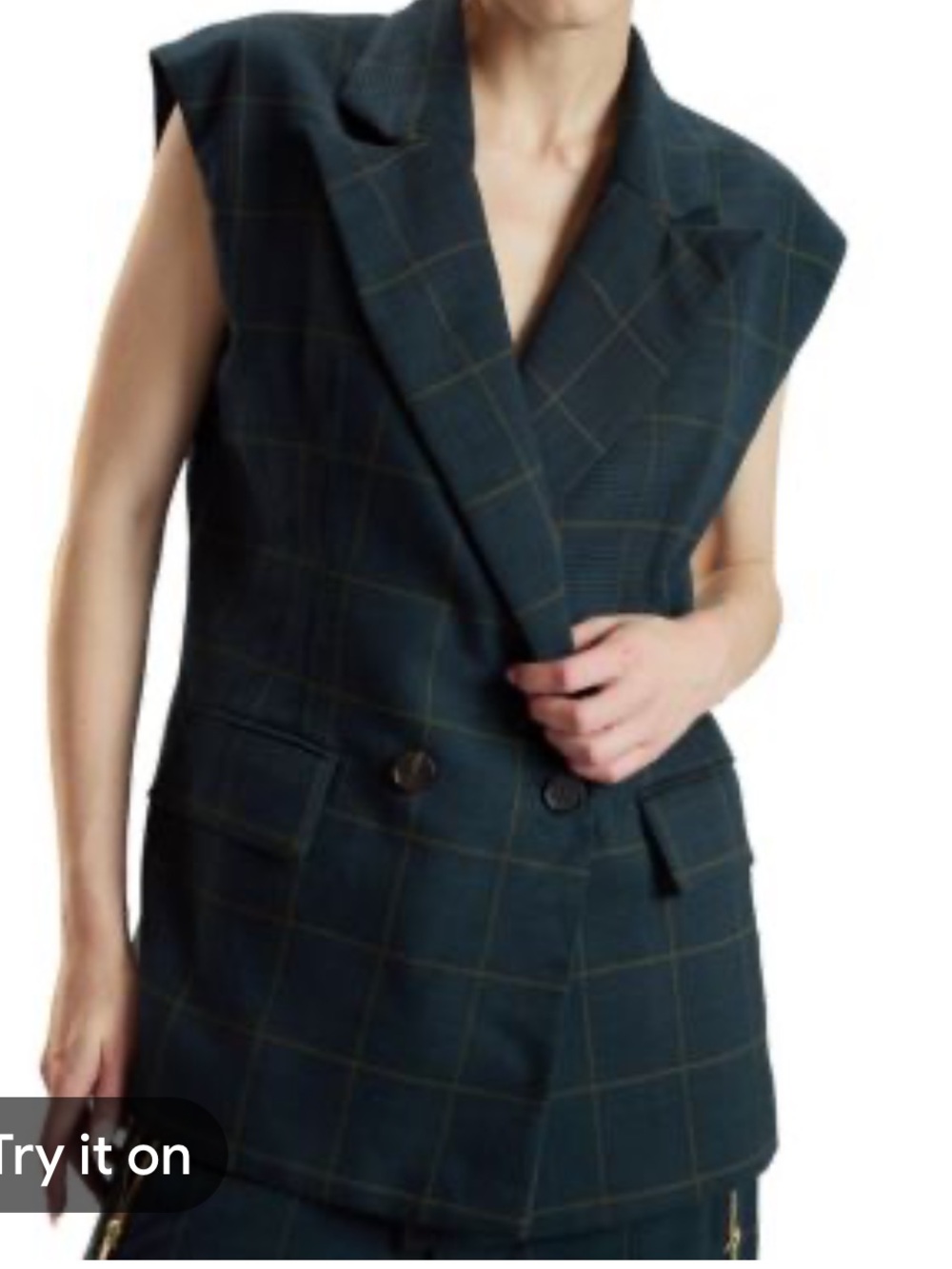Cynthia Rowley Collection plaid vest